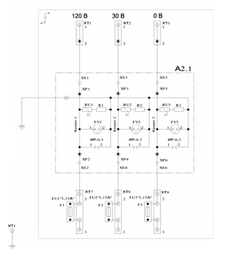 Схема устройства грозозащиты ВЗУ-10(m)